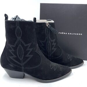 Freda Salvador Black Ankle Boots